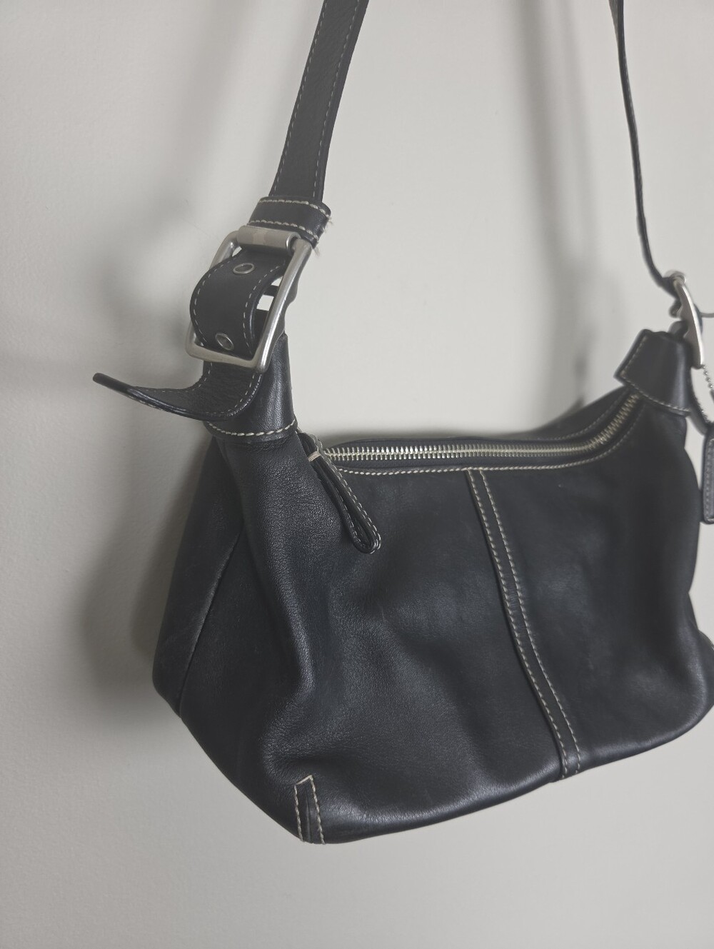 Vintage Y2K Coach 9564 Black Leather Legacy Demi Hobo Shoulder Bag - Picture 3 of 10